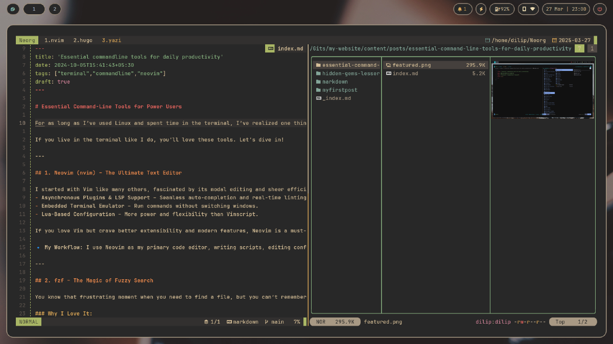 Essential commandline tools for daily productivity
